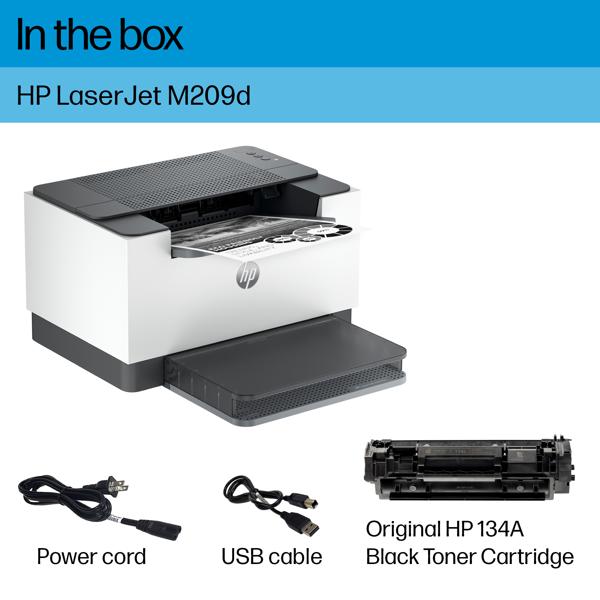 HP LaserJet M209dw Printer